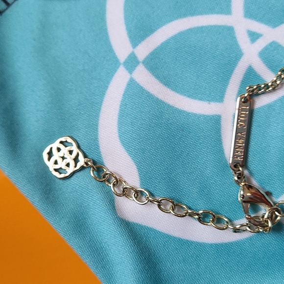 Kendra Scott blue periwinkle gold Dylan necklace - Picture 5 of 9